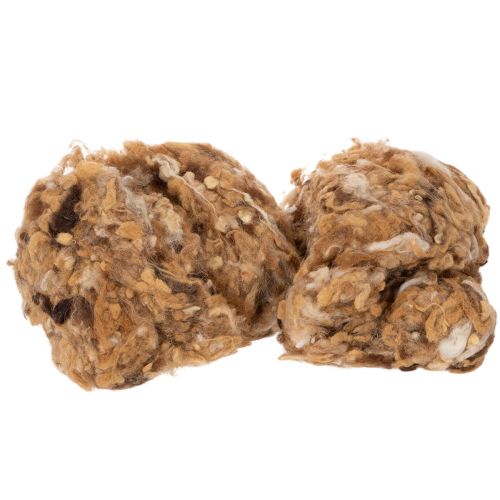 Bruin gemêleerde schapenwol, natuurlijke wol, los, voor knutselprojecten, 250 g