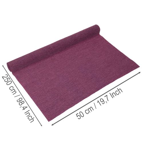 Bloemisten crêpepapier voor decoratie, paars, 50x250cm | Floristik24.nl