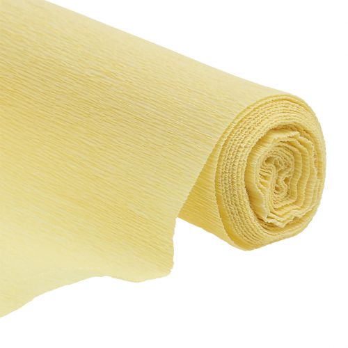 Floristik24 Bloemist crêpepapier pastel geel 50x250cm