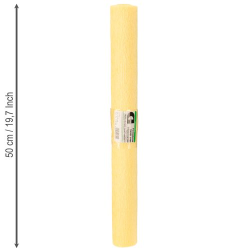 Artikel Bloemist crêpepapier pastel geel 50x250cm