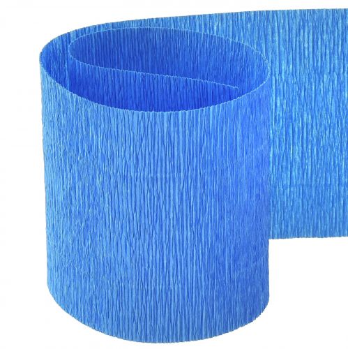 Artikel Bloem crêpe blauw B10cm gramgewicht 128g/m2 L250cm 2st