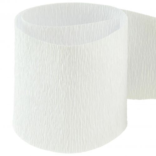 Artikel Bloem crêpe wit B10cm gramgewicht 128g/m² L250cm 2 stuks