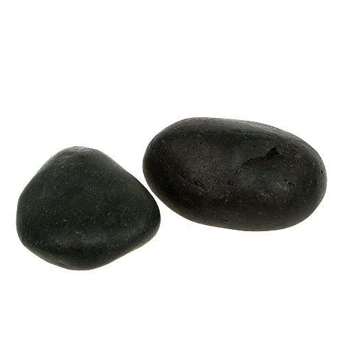 Artikel Rivierkiezels zwart mat 2cm - 5cm 1kg