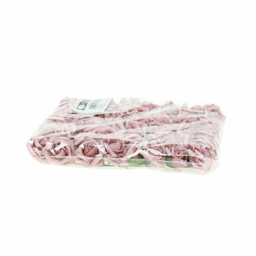 Artikel Foam roosjes Ø3,5cm oudroze 48 st