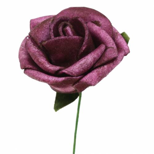 Artikel Foam roosjes Ø3,5cm mauve 48 st