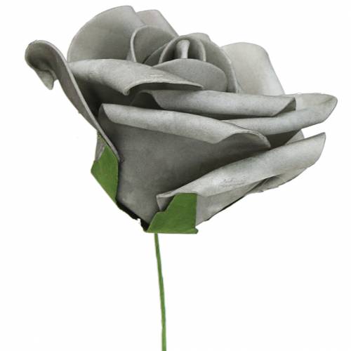 Floristik24 Foam rozet Ø10cm grijs 8 st