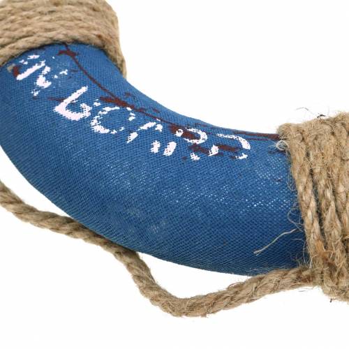 Floristik24 Decoratieve reddingsboei piepschuim blauw rood wit Ø20cm assorti 2st