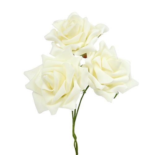 Artikel Foam Roos Ø 10cm crème 8 st