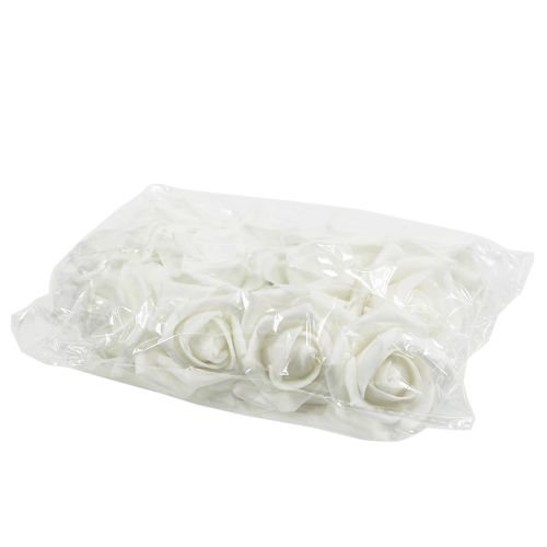 Floristik24 Foam rozen wit Ø5cm 12st