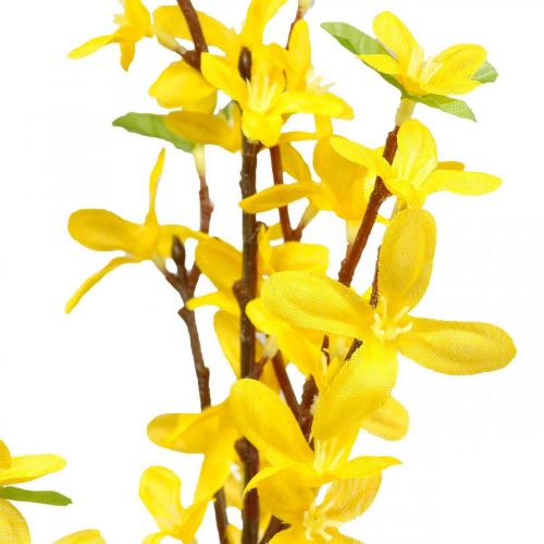 Artikel Kunstmatige forsythia, kunsttak gouden bellen, lentedecoratie L82cm