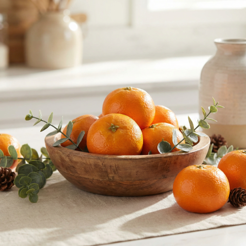 Artikel Kunst mandarijn sierfruit kunstfruit Ø6cm H5cm