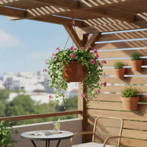 Artikel Hangmand Ø25cm terracotta