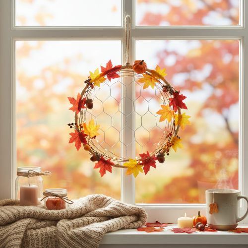 Artikel Decoratieve metalen raffia hangringen, Ø20cm, 4 stuks, boho wanddecoratie, raamdecoratie