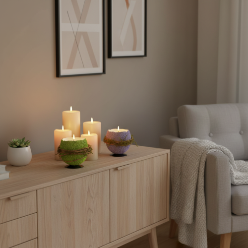 Artikel Decoratieve schaal in de vorm van een paasei voor lente- of paastafeldecoratie, 9 cm, 4 stuks