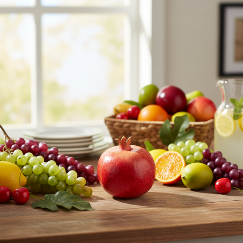 Artikel Kunstfruitgranaatappel kunstrood geel 9×11cm