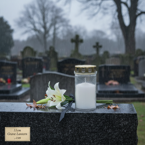 Artikel Grafkaarsen, wit en goud, Ø5,5 cm, H11,5 cm, 24 uur brandtijd, 12 stuks