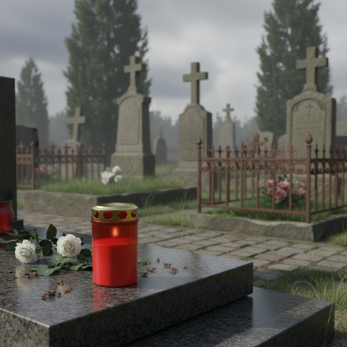 Artikel Graflamp cilindrisch rood Ø6cm H10cm 12 st