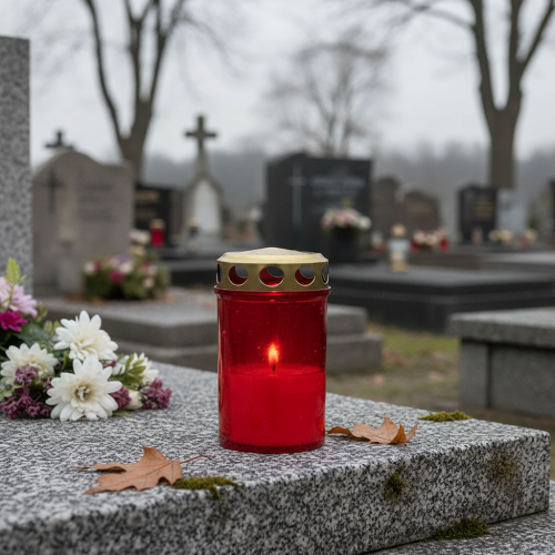 Artikel Graflamp cilindrisch rood Ø6cm H10cm 12 st