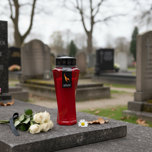 Artikel Graflamp Kunststof gedraaid Rood Ø11cm H25cm