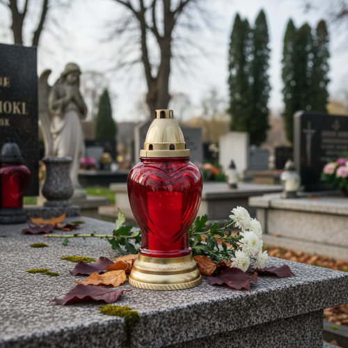 Artikel Graflicht glas hart graflantaarn rood Ø10,5cm H25,5cm