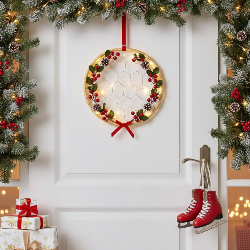 Artikel Decoratieve metalen raffia hangringen, Ø20cm, 4 stuks, boho wanddecoratie, raamdecoratie