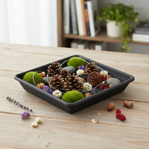 Artikel Onderzetter Lara vierkant 20cm x 20cm antraciet 1 st