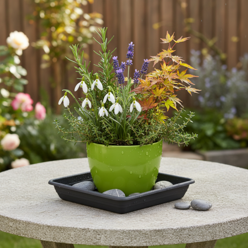 Artikel Onderzetter Lara vierkant 20cm x 20cm antraciet 1 st