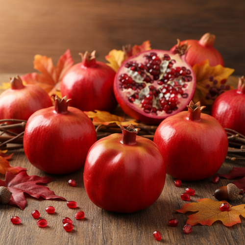 Artikel Granaatappel sierfruit kunst rode raamdecoratie 10,5cm