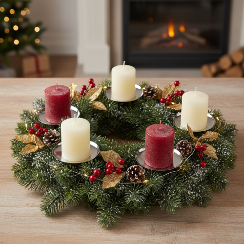 Artikel Kaarsenhouder zilver Ø10cm 4 st