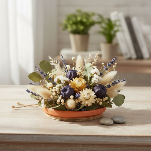 Artikel Onderzetter van keramiek, decoratieve terracotta schaal Ø7,5cm