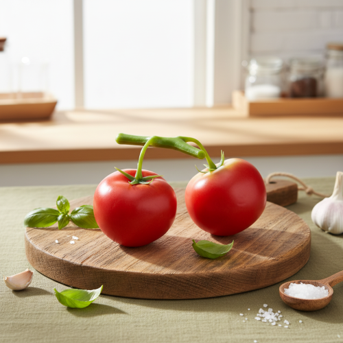 Artikel Decoratieve tomaten 2 kunsttomaten aan wijnstok Ø6cm L15cm