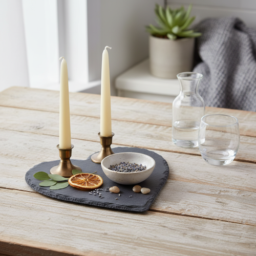 Artikel Leisteen hartvormige decoratie voor stijlvolle tafeldecoratie en creatieve ideeën