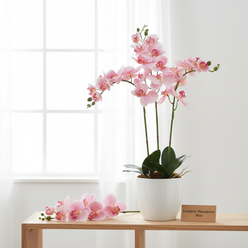 Artikel Orchidee Phalaenopsis kunst 9 bloemen roze wit 96cm