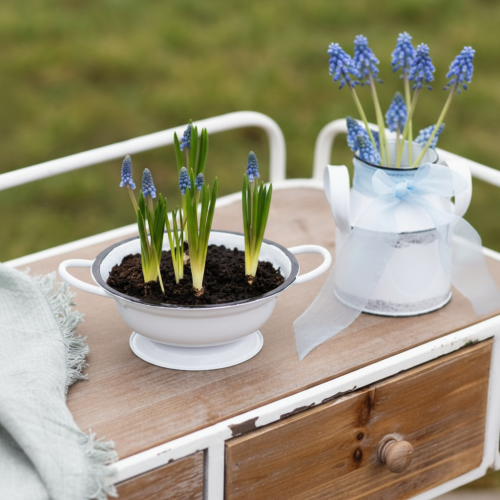 Artikel Decoratieve metalen schaal, wit/zwart, Ø16,5 cm, H6,5 cm, 4 stuks