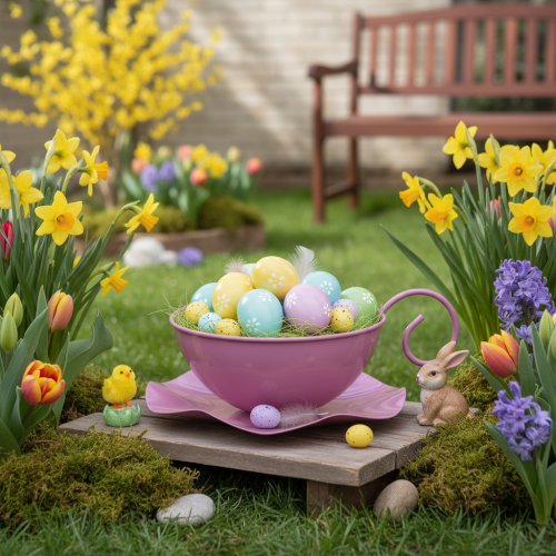 Artikel Metalen mok Ø16cm H9cm Decoratieve mok met schotel Roze 2 stuks