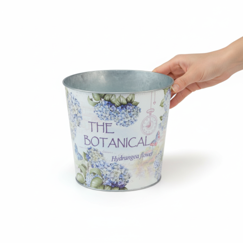 Artikel Metalen plantenbak voor hortensia's, Ø24cm H21cm