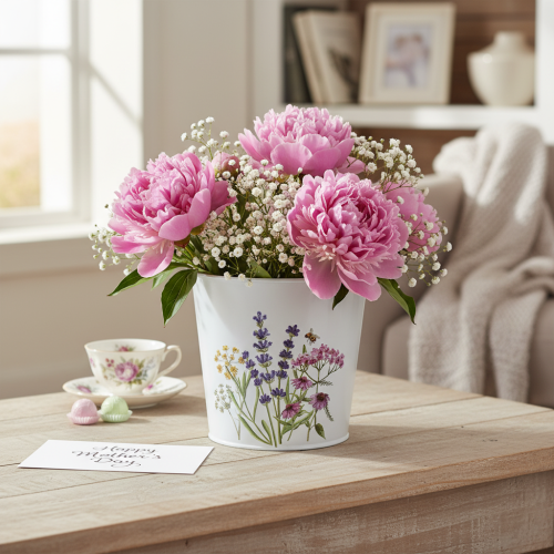 Artikel Bloempot, plantenbak van metaal, plantenbak Ø15cm H14cm