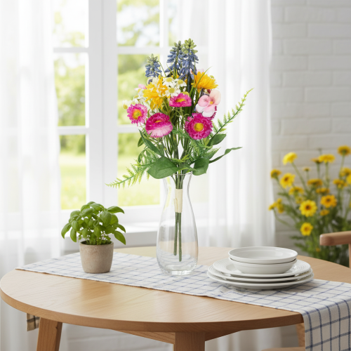 Artikel Kunstbloemenboeket, lentedecoratie voor woonkamer en kantoor, 37 cm