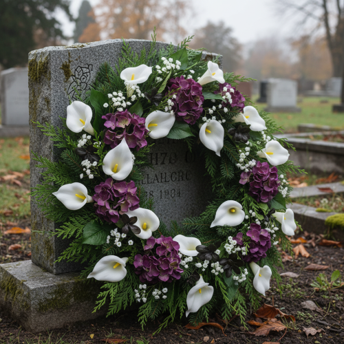 Artikel Calla lelies op draad, klein, wit, 50 stuks