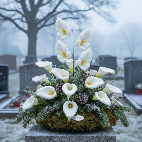 Artikel Calla lelies, middelgroot, op draad, 50 stuks