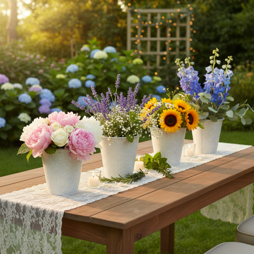 Artikel Decoratieve plantenpot, metalen plantenpot, wit, Ø18,5 cm, H18 cm