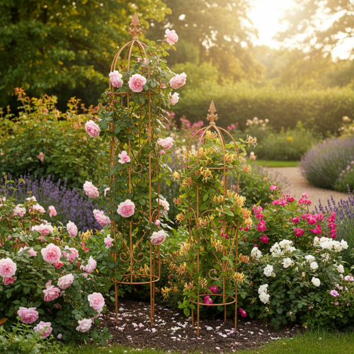 Artikel Tuinrek, klimhulp voor rozen en andere klimplanten, ideaal voor tuinontwerp, 108 cm, set van 2.