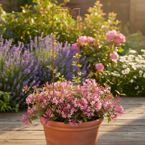 Artikel Klimrek, gebogen decoratief element voor bloemperken en plantenpotten, 75 cm