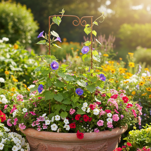 Artikel Klimrek, gebogen decoratief element voor bloemperken en plantenpotten, 75 cm