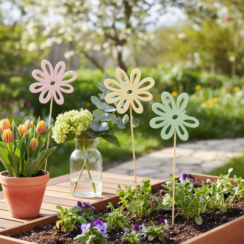 Artikel Decoratieve bloemprikkers voor lenteaccenten in plantenbakken en vazen (16 stuks)