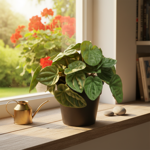 Artikel Peperomia Green Twist - Robuuste, decoratieve kamerplant in een pot van 20 cm.