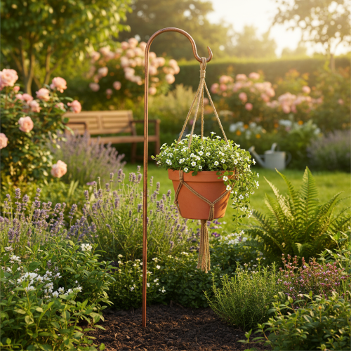 Artikel Tuinpaalhaak voor lantaarns en planten, decoratie voor tuin en terras, 98 cm