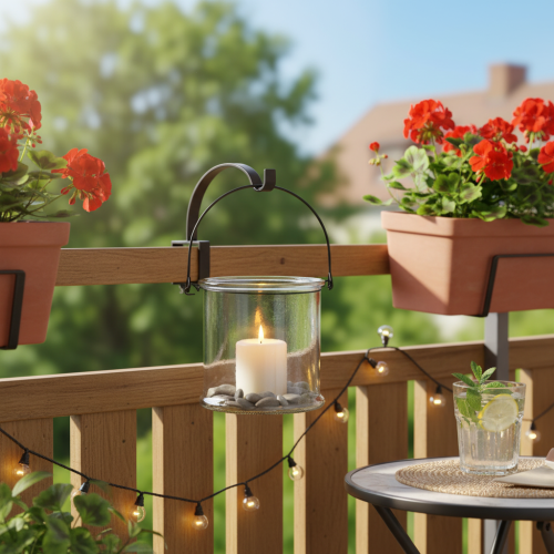 Glazen hanglantaarn Ø12cm H12,5cm 2 stuks | Floristik24.nl