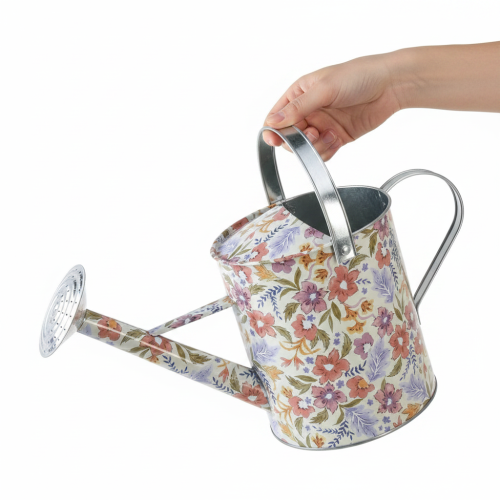 Decoratieve metalen gieter, vintage bloempot, Ø18cm | Floristik24.nl