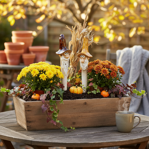 Decoratieve tuinkabouterfiguur voor plantenpotten, 16 cm, 2 stuks | Floristik24.nl